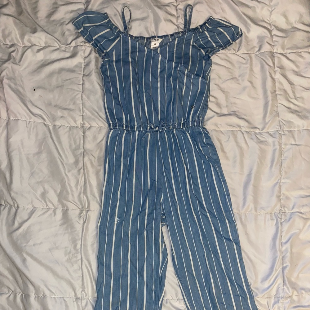 BEBE BLUE JUMPSUIT